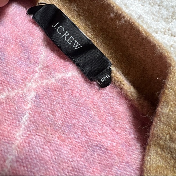 J. Crew Pink and Tan Cardigan Sweater with Soft Texture - Picture 4 of 7